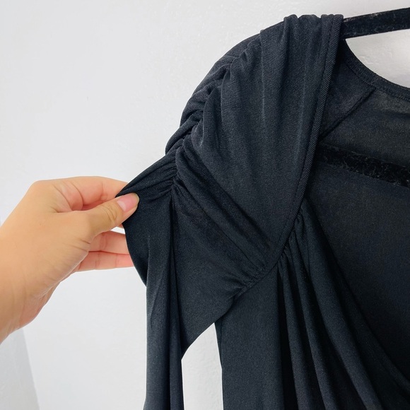 NWT Free People | Oh Lucky You BLACK COWL NECK Bodysuit - Picture 5 of 9